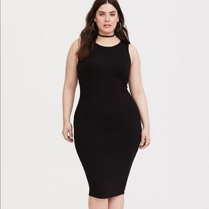 Black Midi Bodycon dress